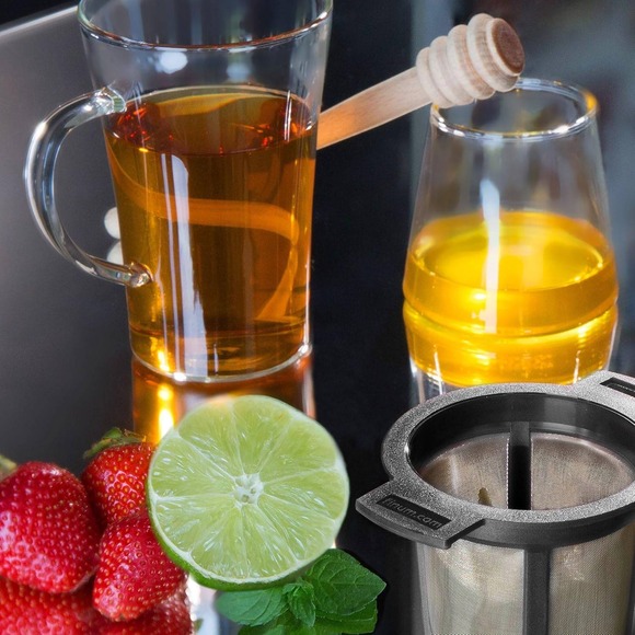 Finum Reusable Stainless-Steel Coffee/ Tea Infusing Mesh Brewing Basket, Black L - Picture 2 of 7